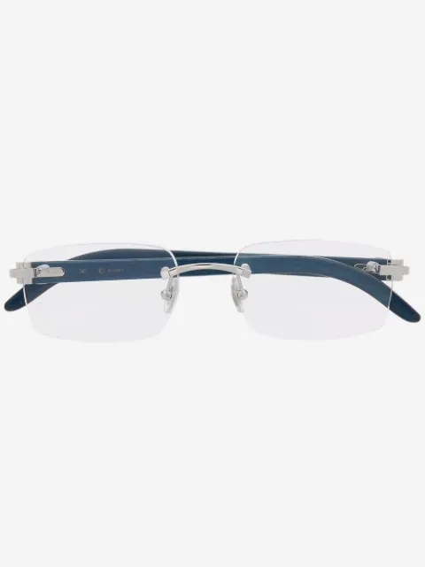 Cartier Eyewear Rahmenlose Brille mit eckigem Gestell