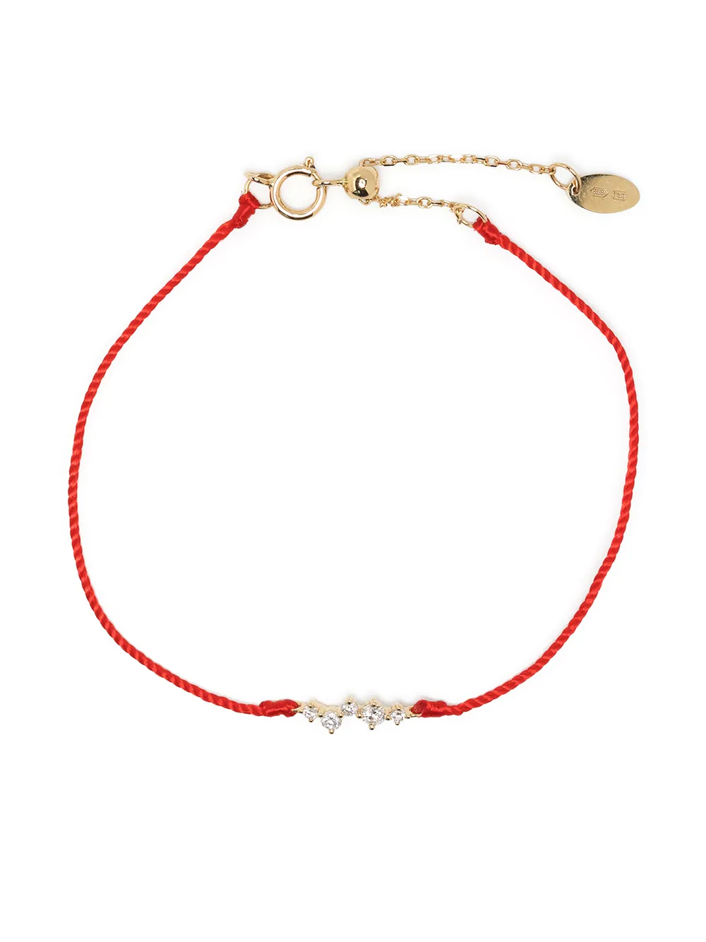 

Ruifier pulsera con cable Scintilla Alpha Ray en oro amarillo de 18kt con diamantes - Rojo