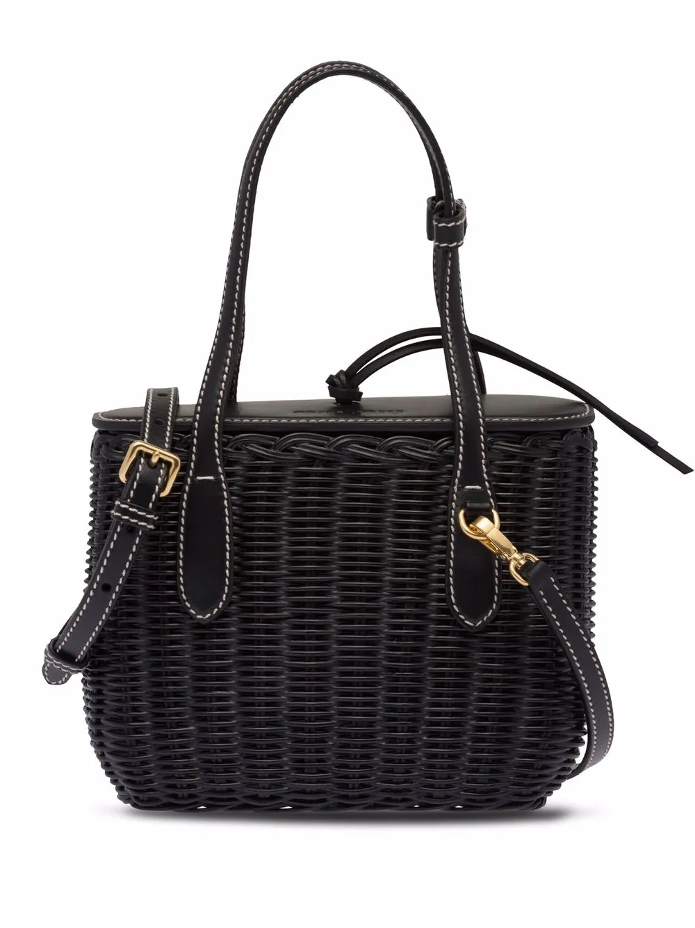 

Miu Miu woven wicker tote bag - Black