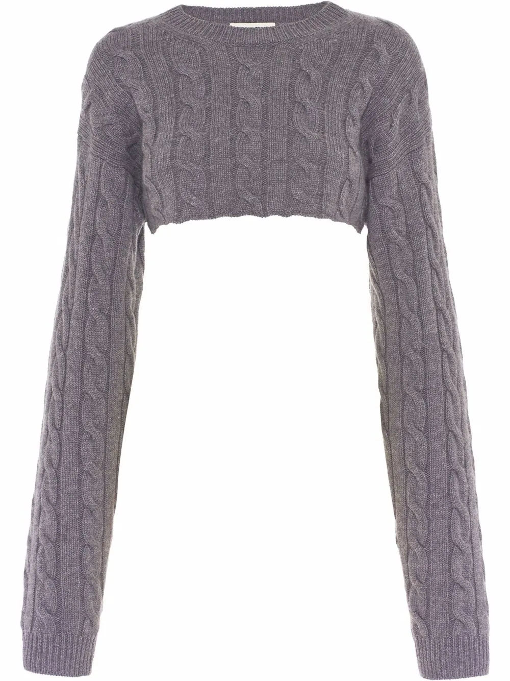 Miu Miu Cable Knit Cropped Cashmere Jumper - Farfetch