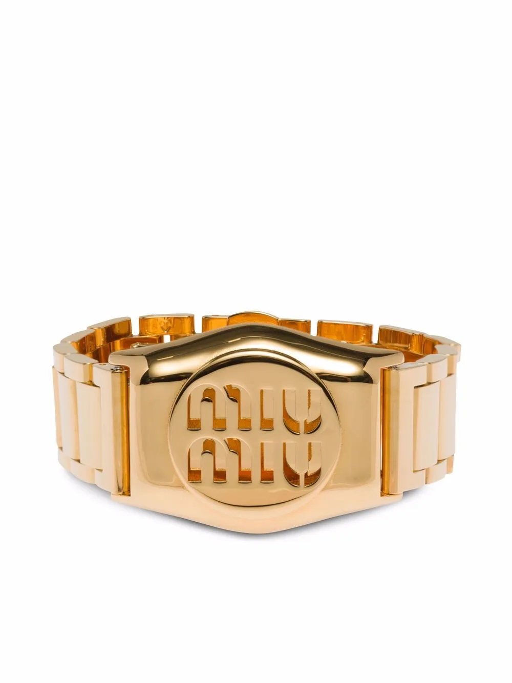 

Miu Miu Miu logo bracelet - Gold