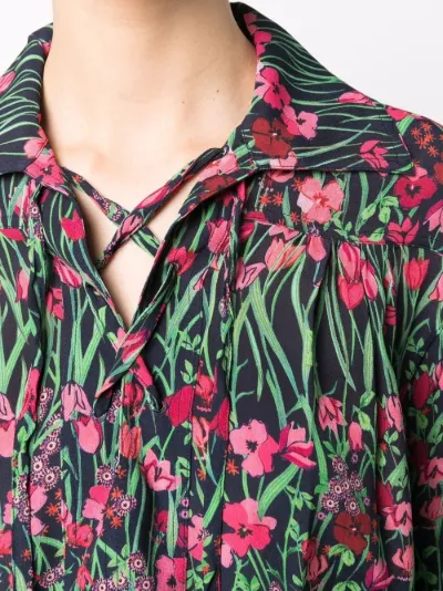 floral-print long-sleeve blouse | See 