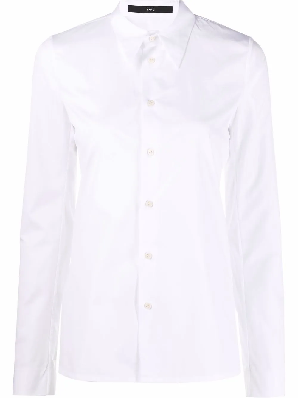 

SAPIO camisa con cuello de pico y botones - Blanco