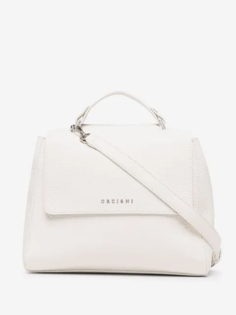 Orciani foldover leather tote bag