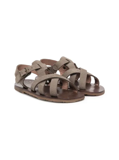 Pèpè cross-strap leather sandals