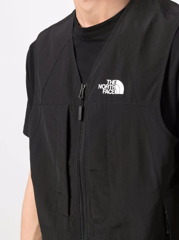 The North Face logo-print zip-up Gilet 