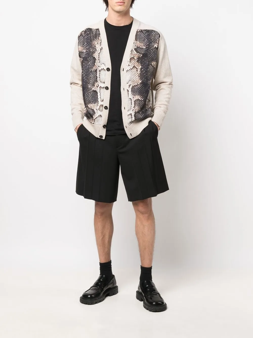 Roberto Cavalli snakeskin-print panelled cardigan | Cardigans | Image 2