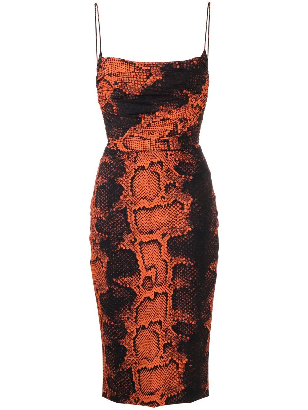 Orange snake print dress sale