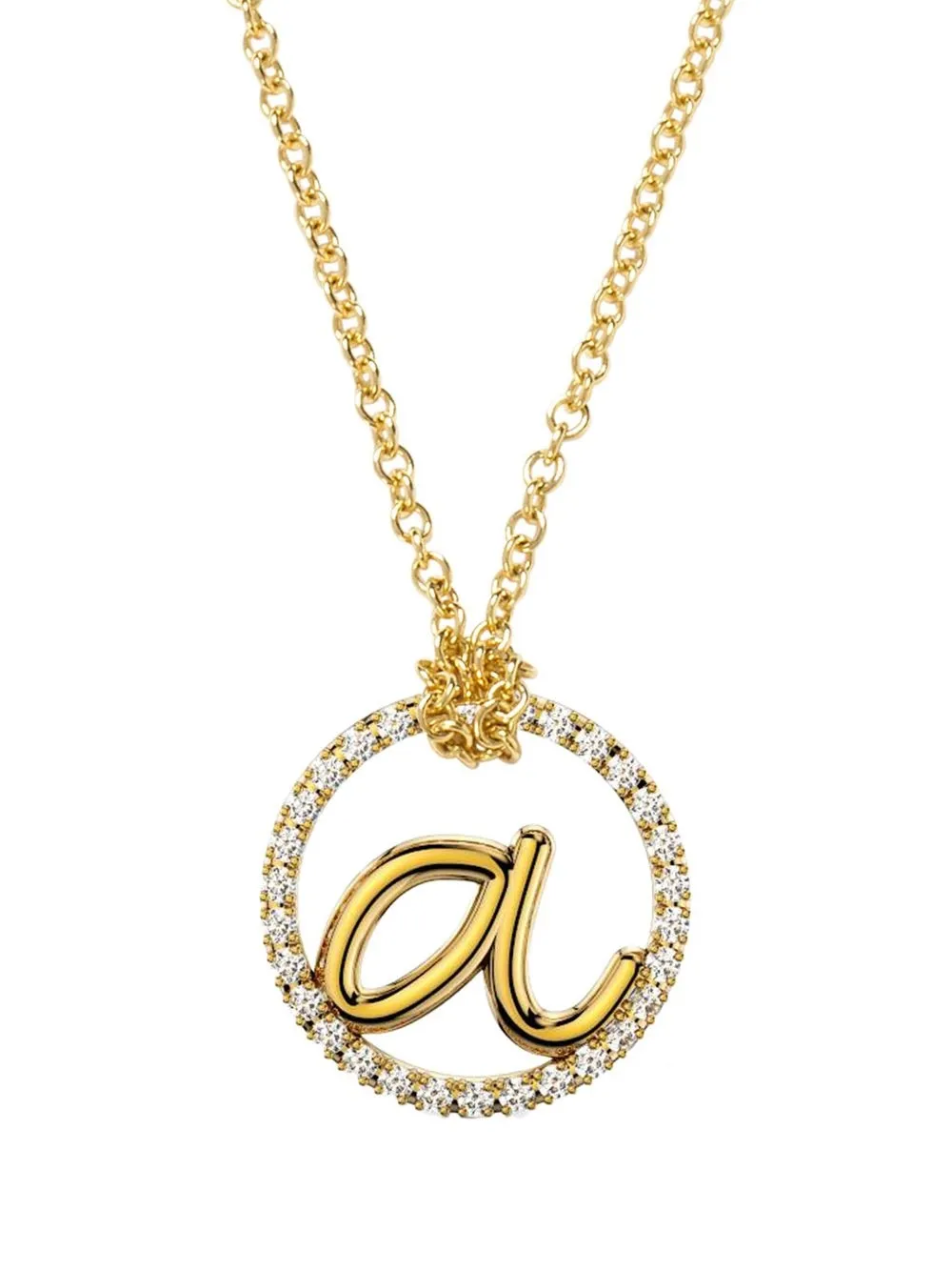 

THE ALKEMISTRY 18kt yellow gold Love Letter diamond necklace