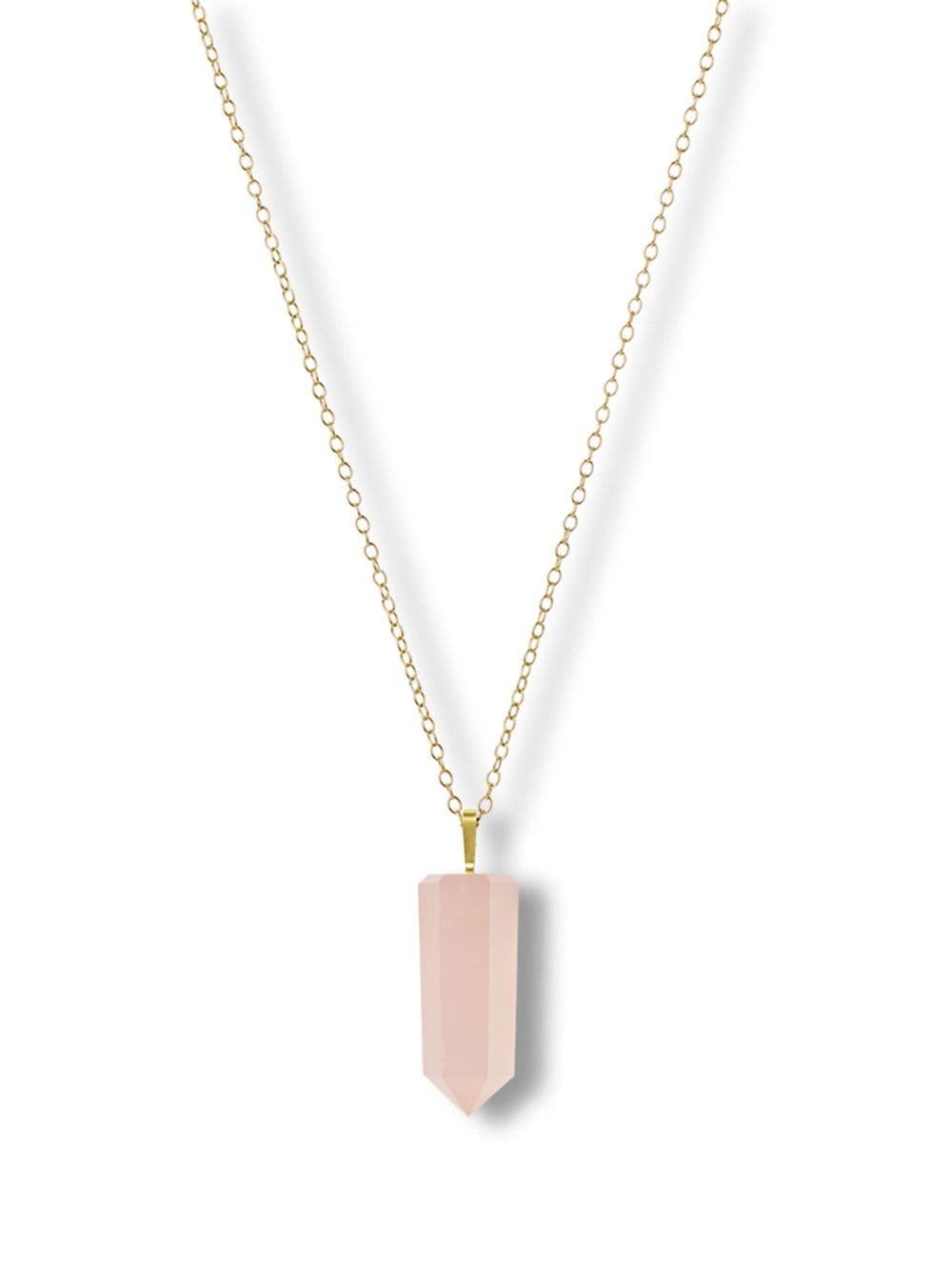 The Alkemistry 18kt Yellow Gold Iqra Rose Quartz Crystal Necklace