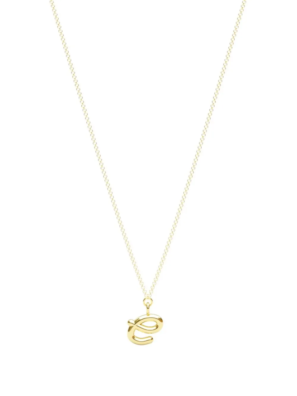 

THE ALKEMISTRY 18kt yellow gold Love Letter E necklace