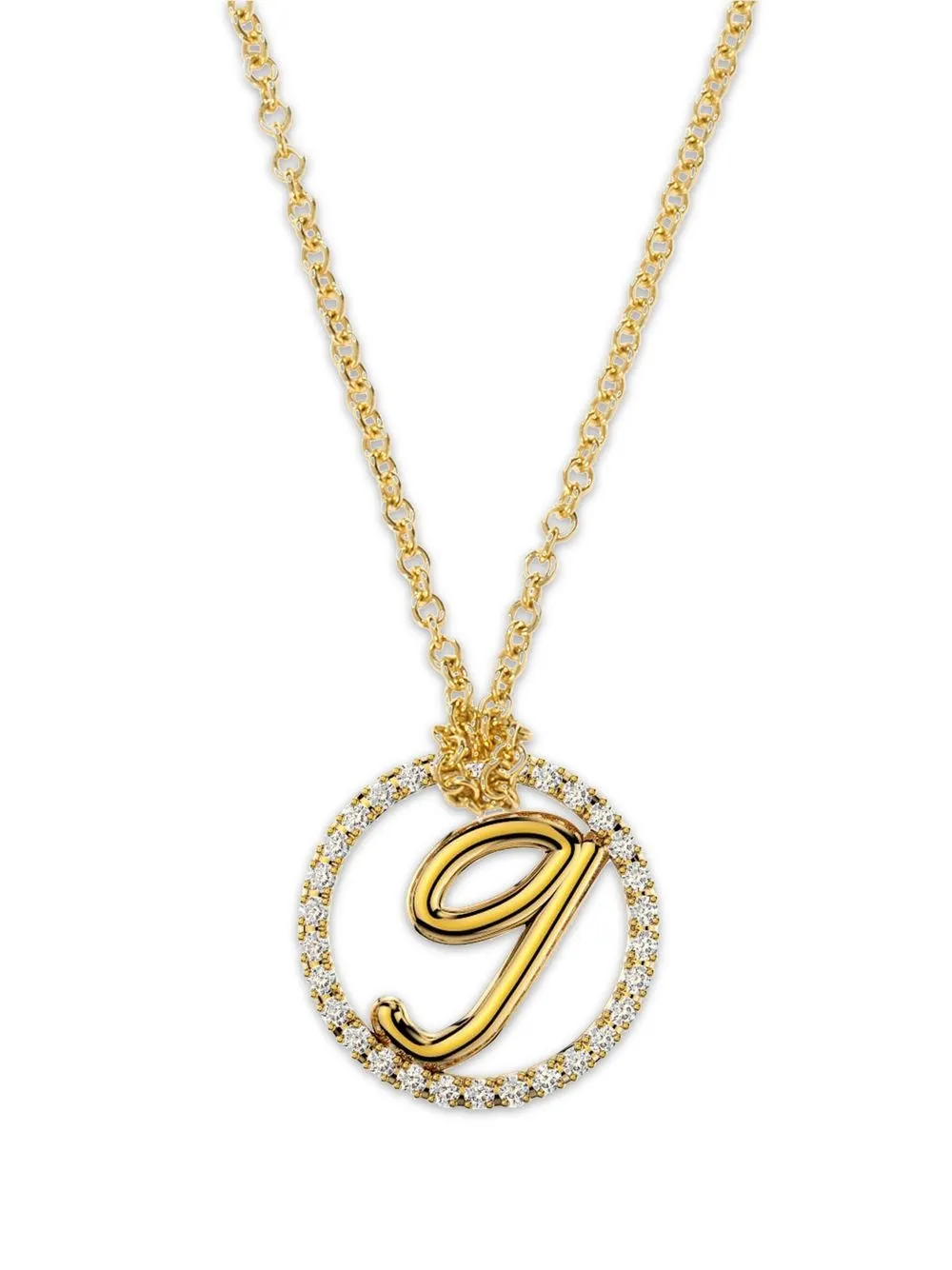 

THE ALKEMISTRY 18kt yellow gold Love Letter diamond necklace