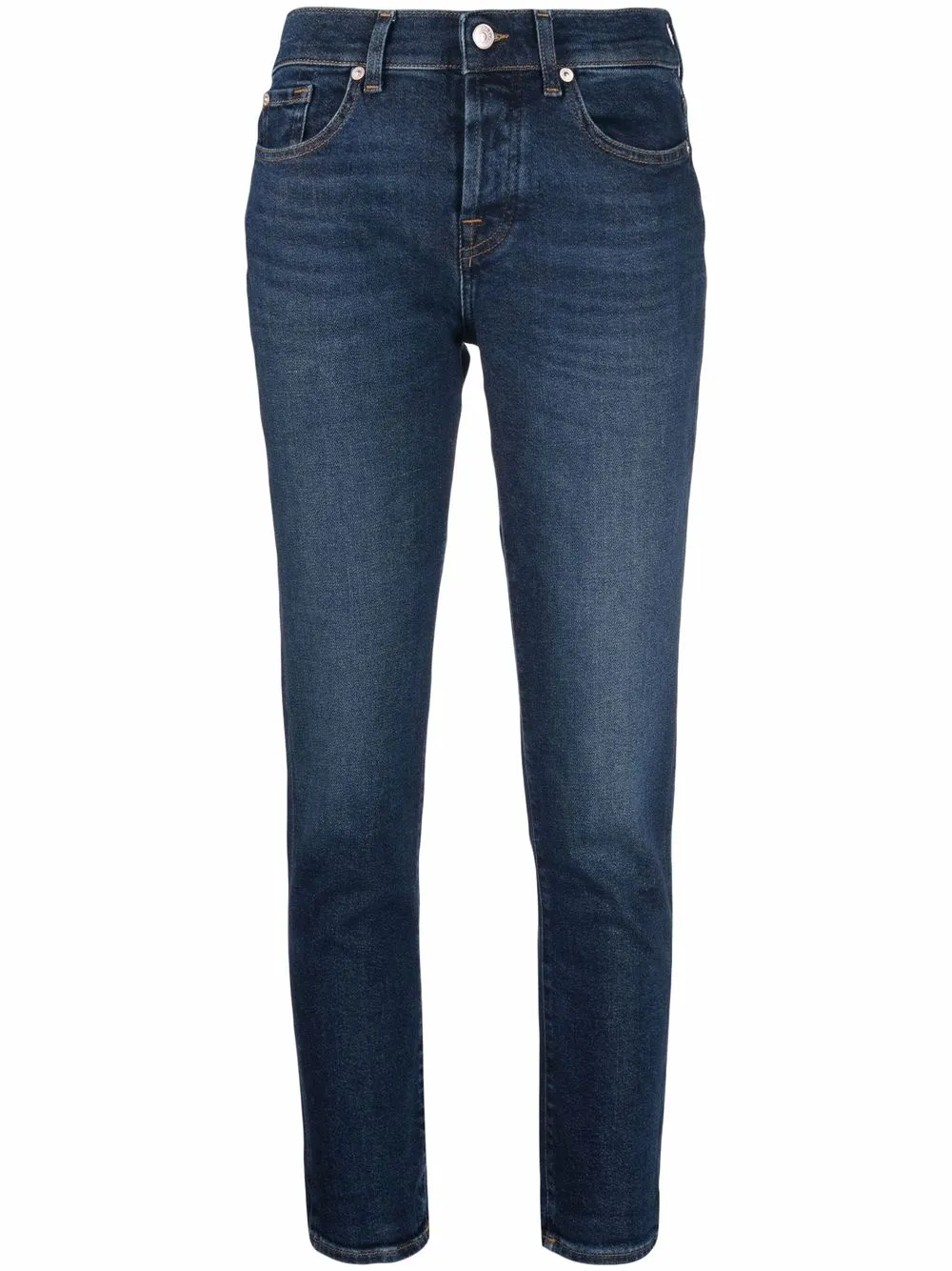 

7 For All Mankind jeans con efecto descolorido - Azul