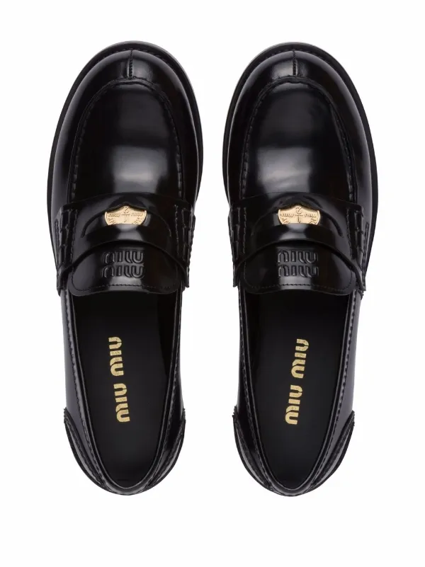 Miu Miu レザー ペニーローファー - Farfetch