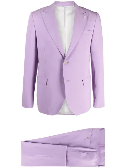 Manuel Ritz brooch-embellihed two-piece suit