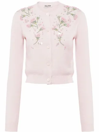 Miu miu floral cardigan store