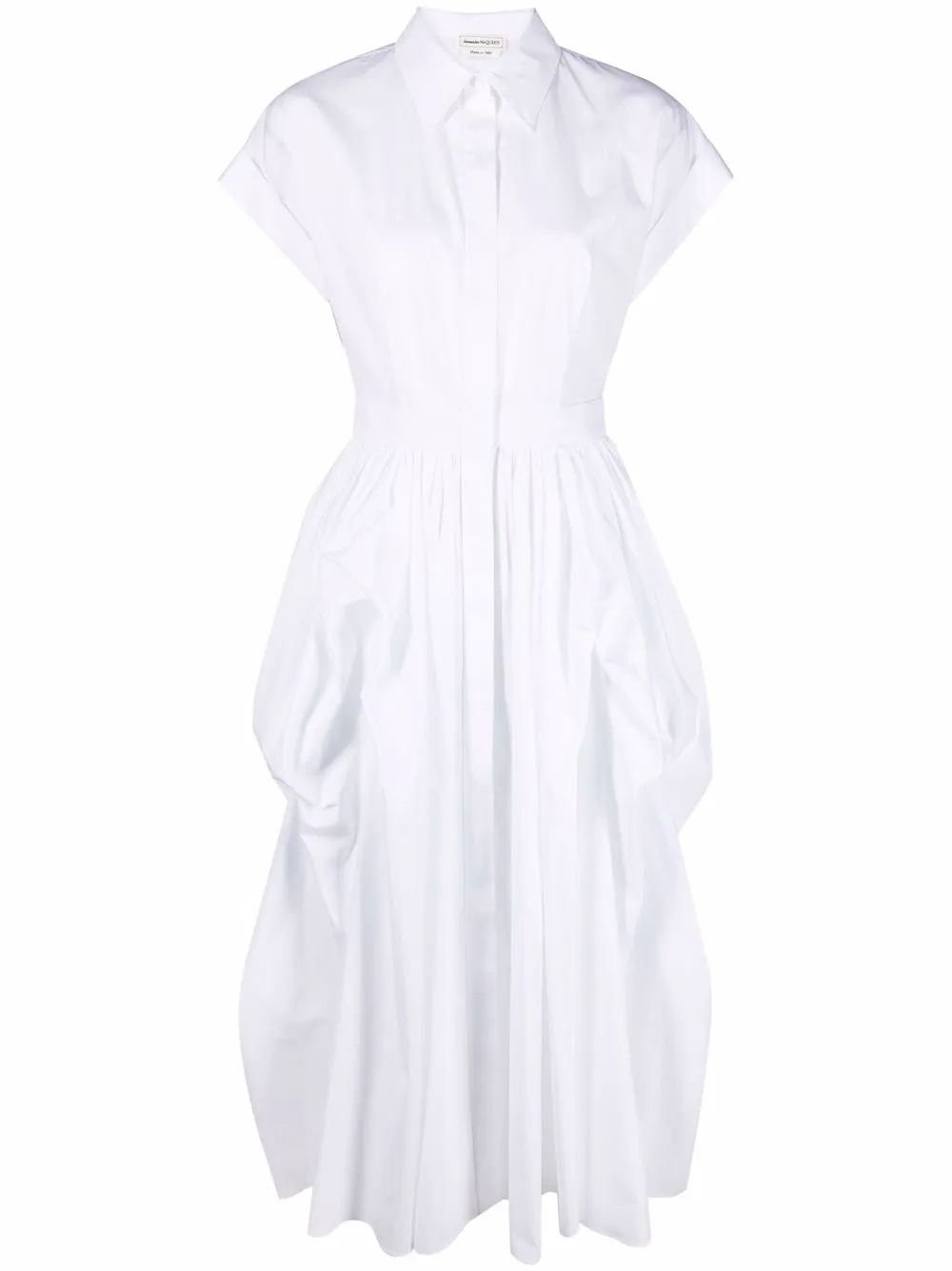 

Alexander McQueen vestido con capas escalonadas - Blanco