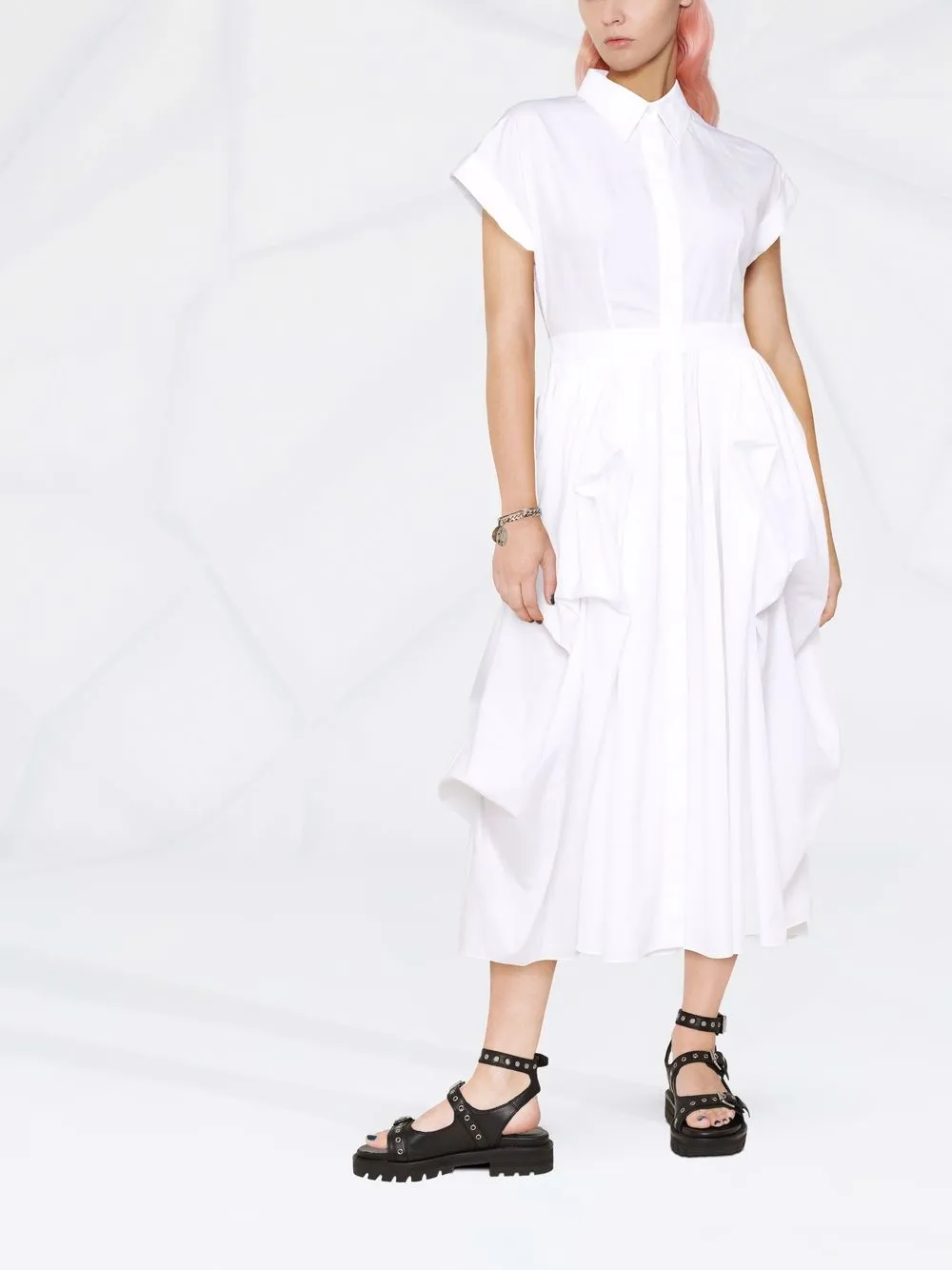 Alexander McQueen Gelaagde jurk - Wit