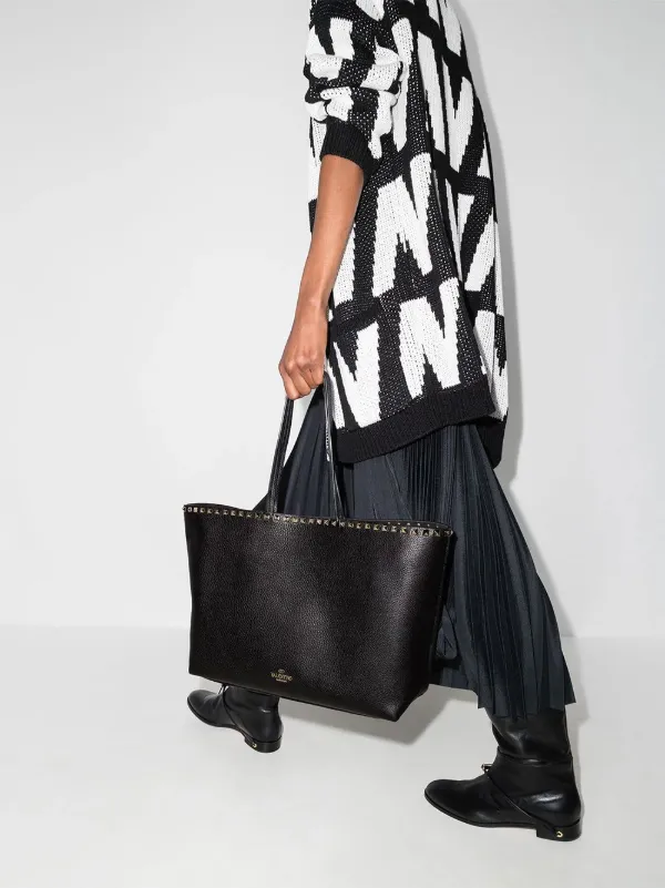 Valentino rockstud leather tote top