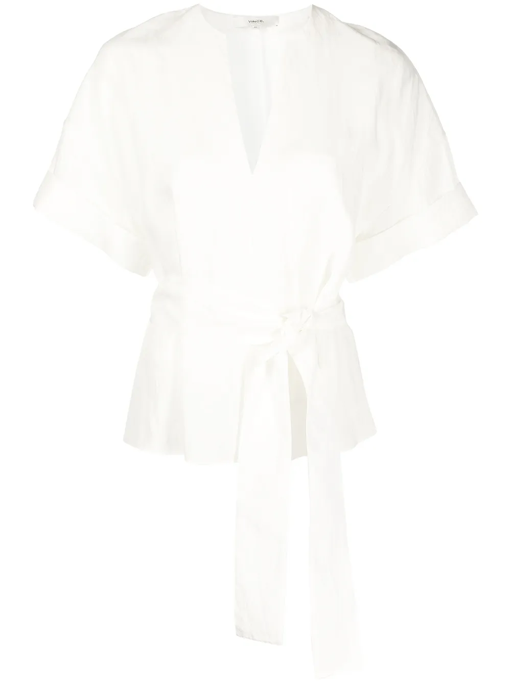 

Vince blusa con cuello en V - Blanco