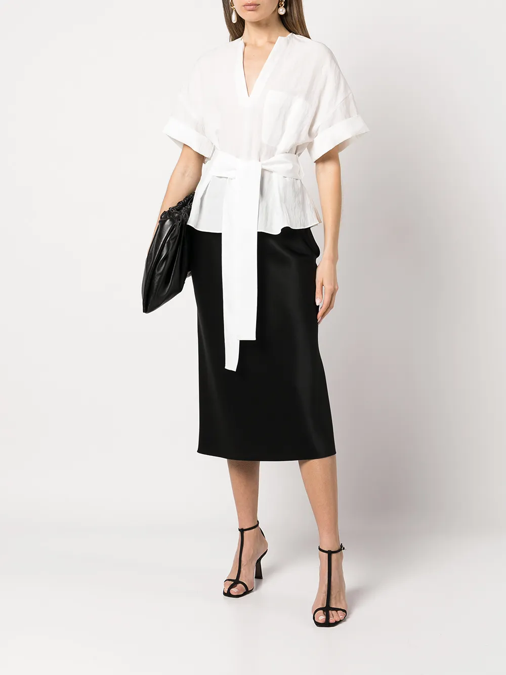 Vince Blouse met V-hals - Wit