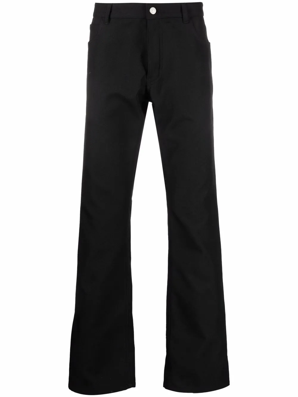 

Courrèges pantalones lisos de tiro bajo - Negro