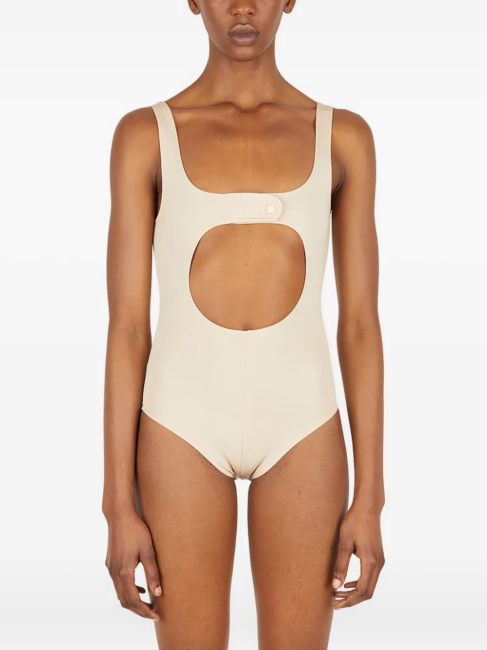 Courrèges cut-out bodysuit Beige