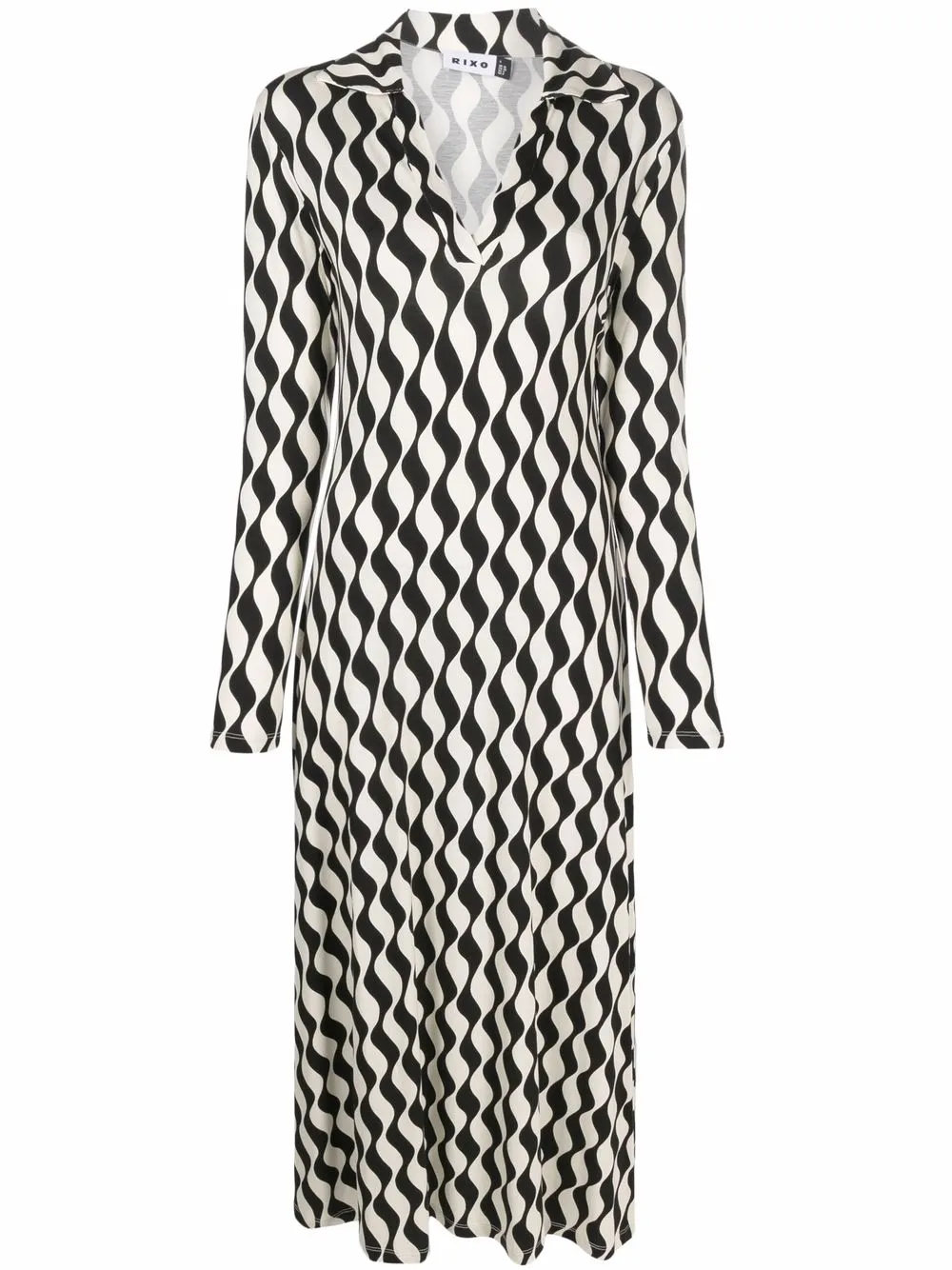 

Rixo vestido midi Tillie - Negro