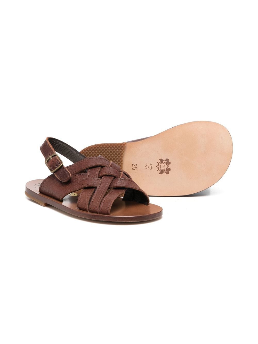 Image 2 of Pèpè braided-strap leather sandals