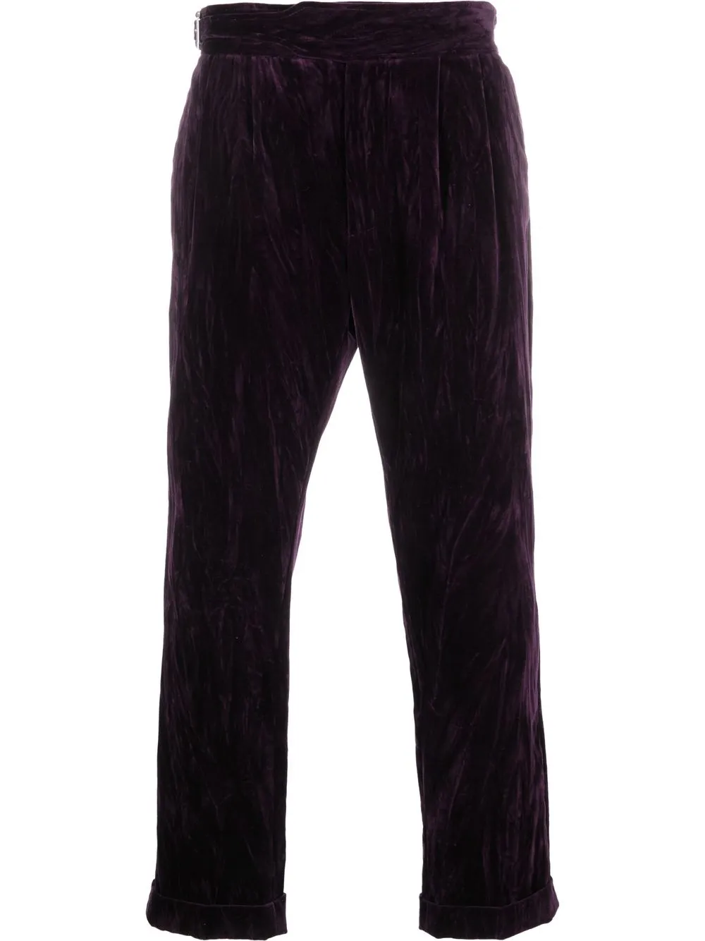 

Roberto Cavalli logo-embellished cropped trousers - Purple
