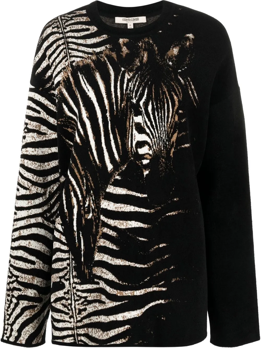 

Roberto Cavalli zebra-print jumper - Black