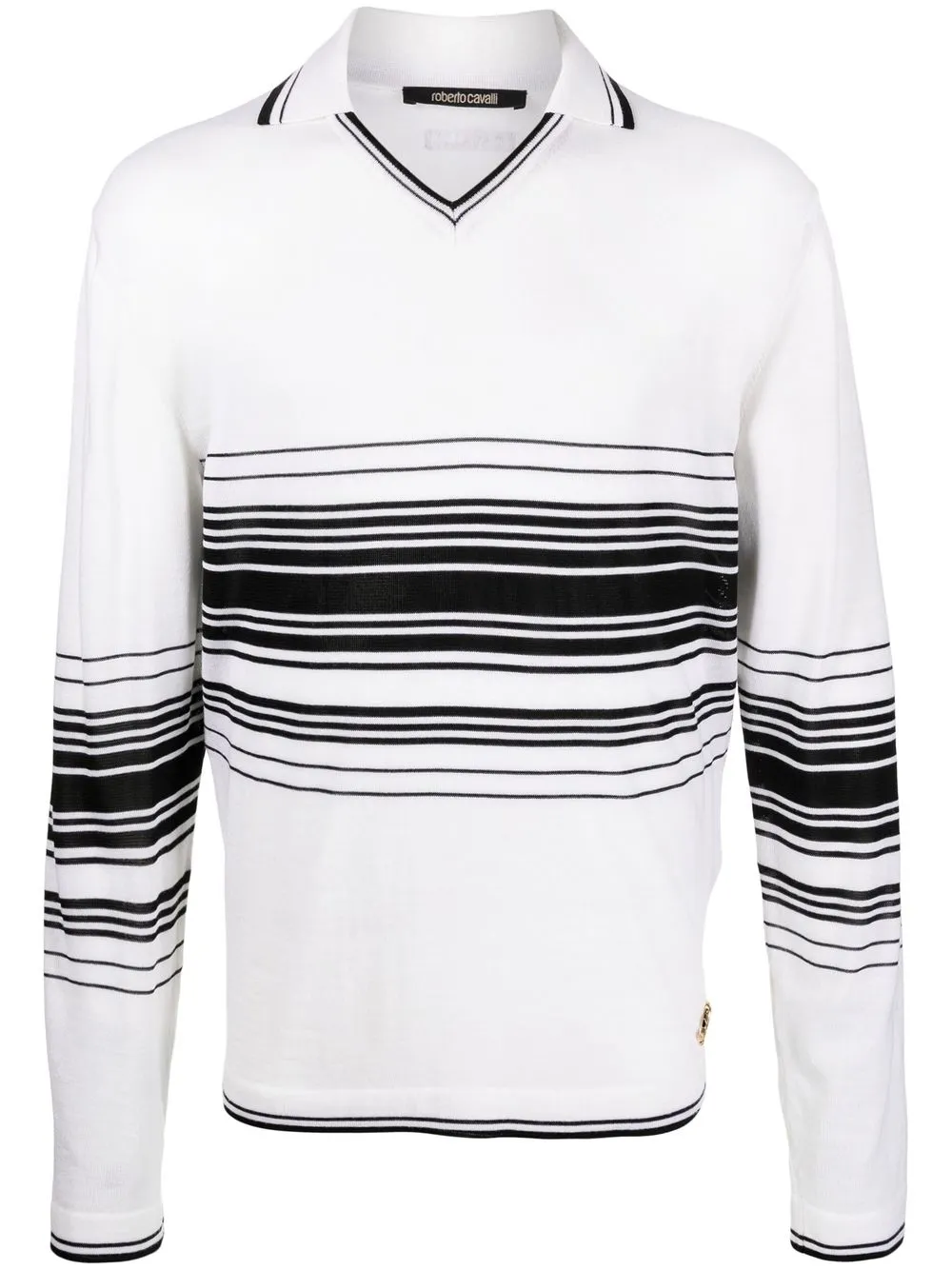 

Roberto Cavalli suéter de cachemira con rayas horizontales - Blanco