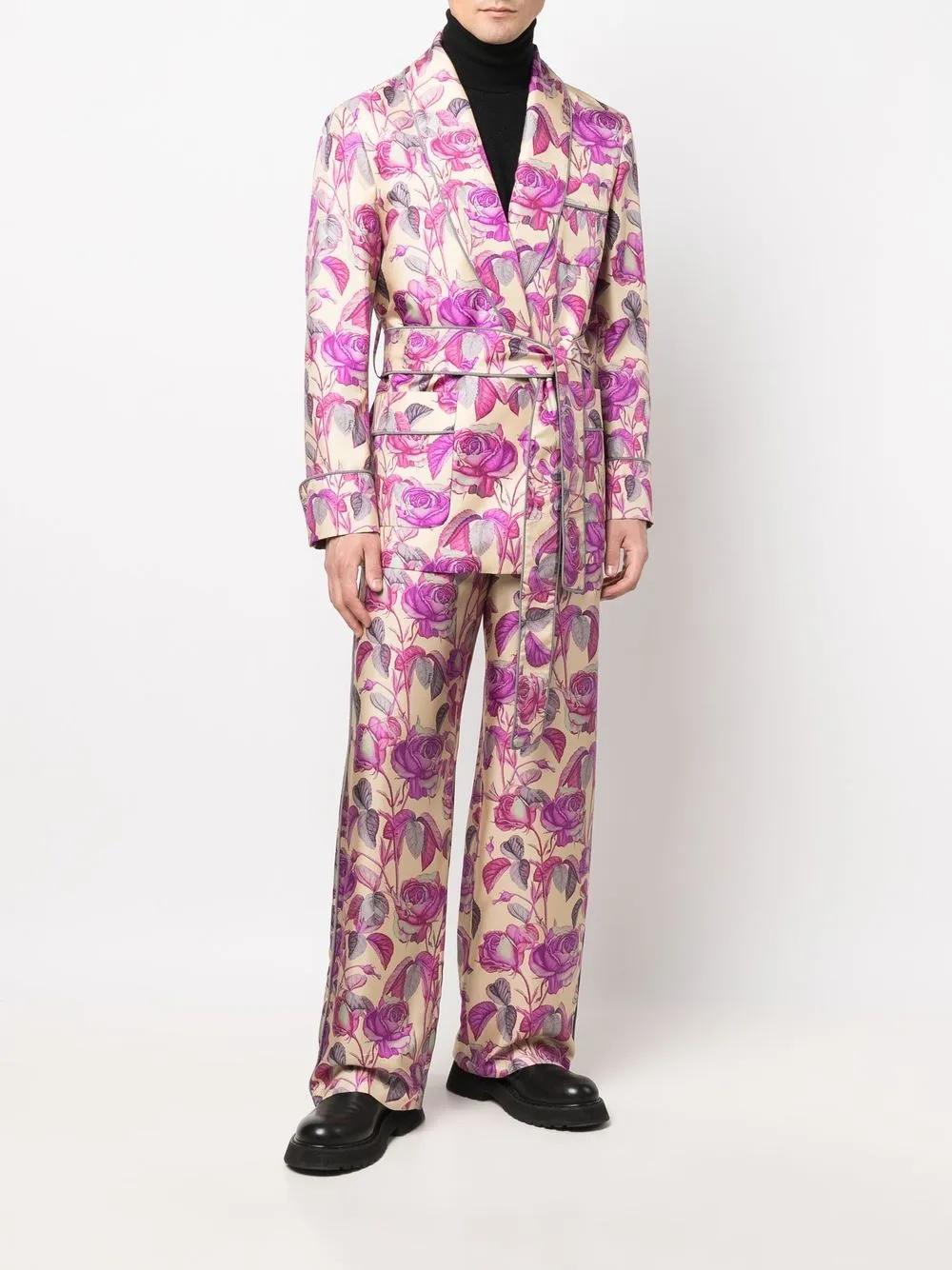 Roberto Cavalli Jeans met bloemenprint - Beige