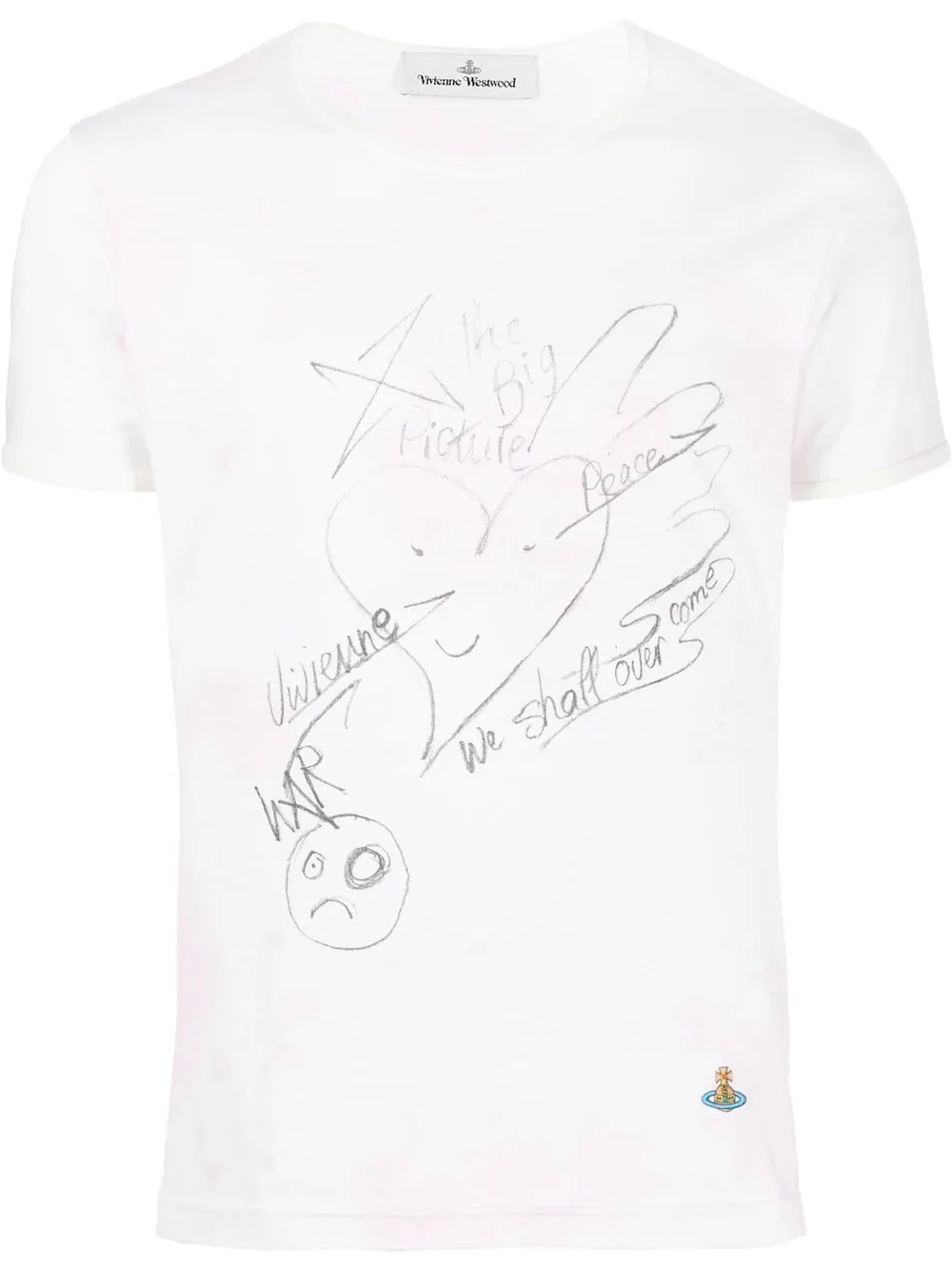 

Vivienne Westwood sketch-print organic-cotton T-shirt - White