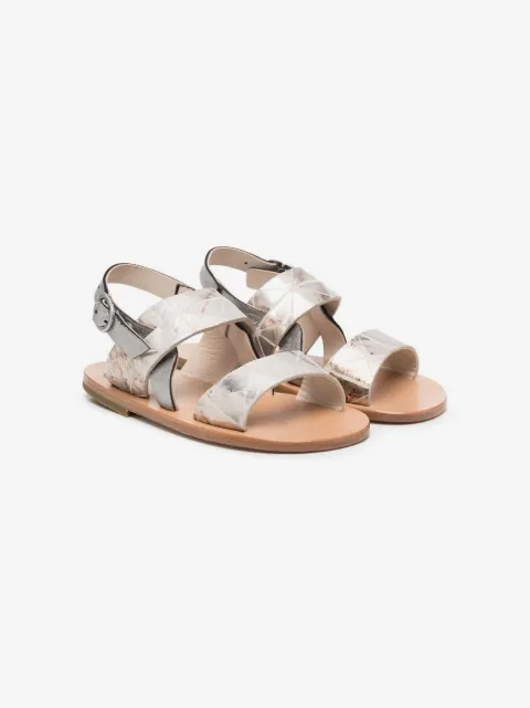 Pèpè double-strap leather sandals