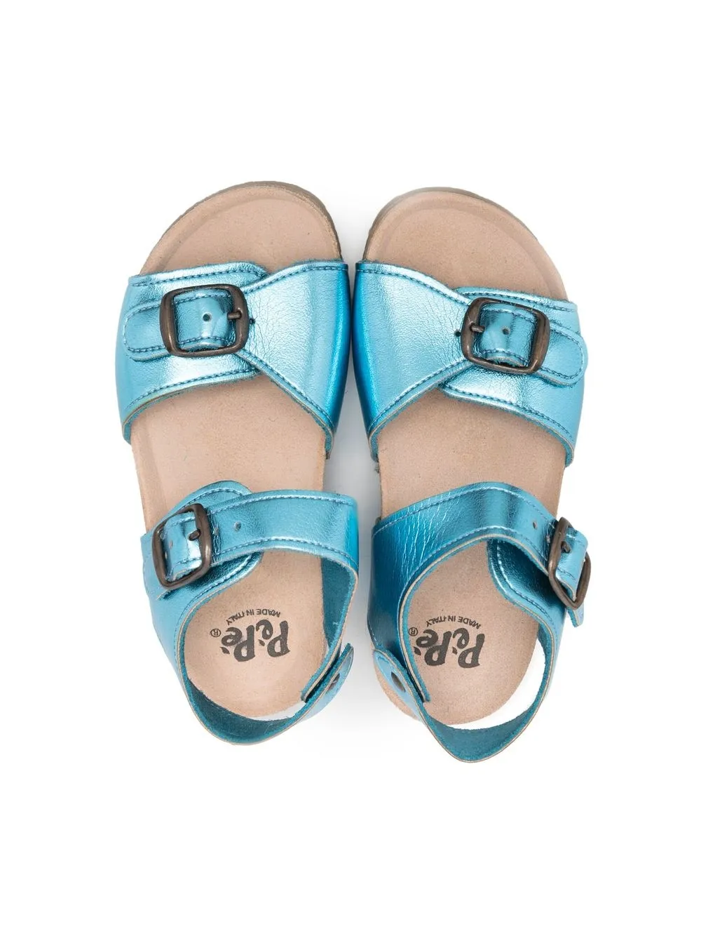  Pèpè Metallic Buckle Sandals - Blue 