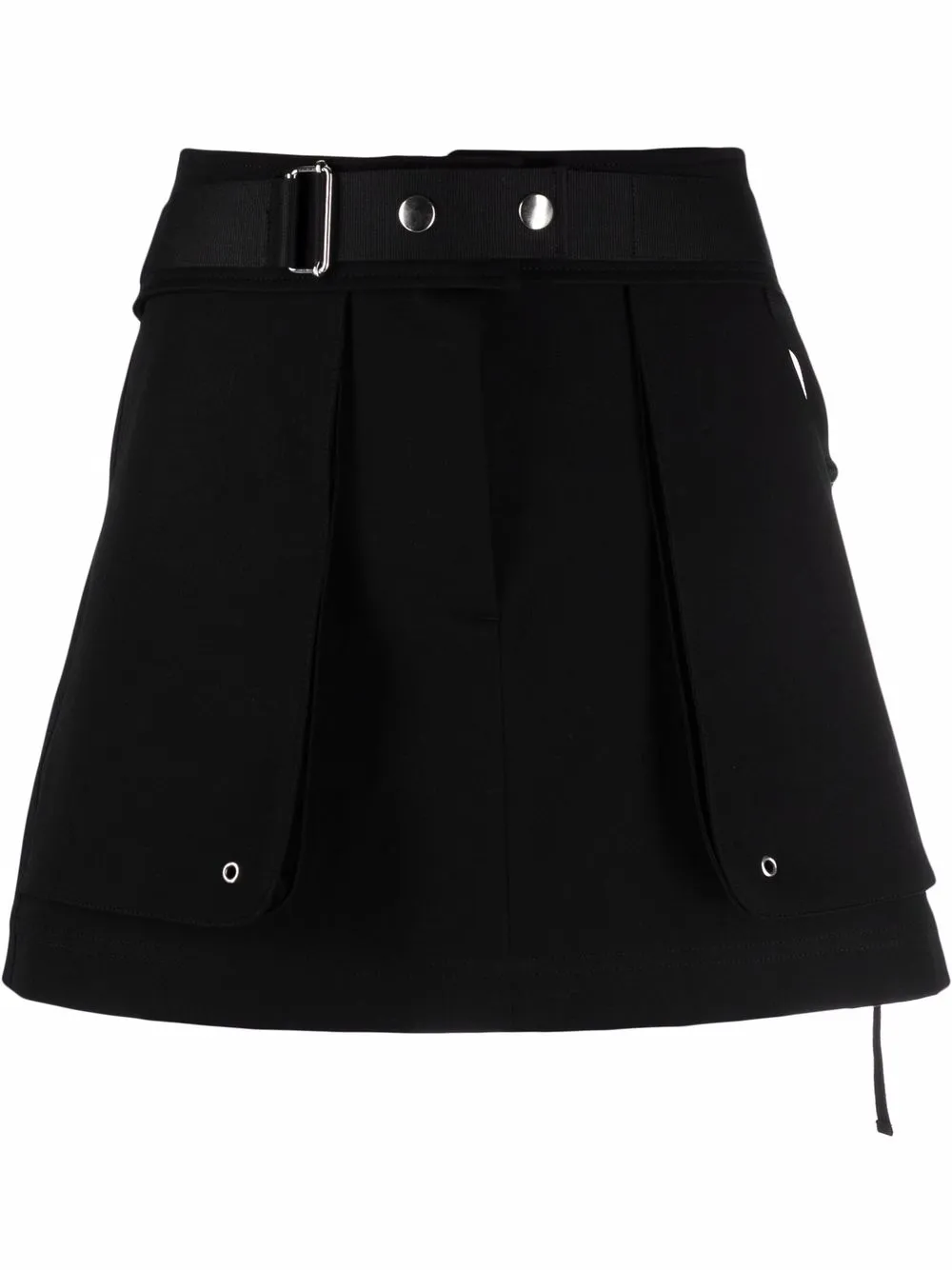 

Helmut Lang falda corta acampanada - Negro