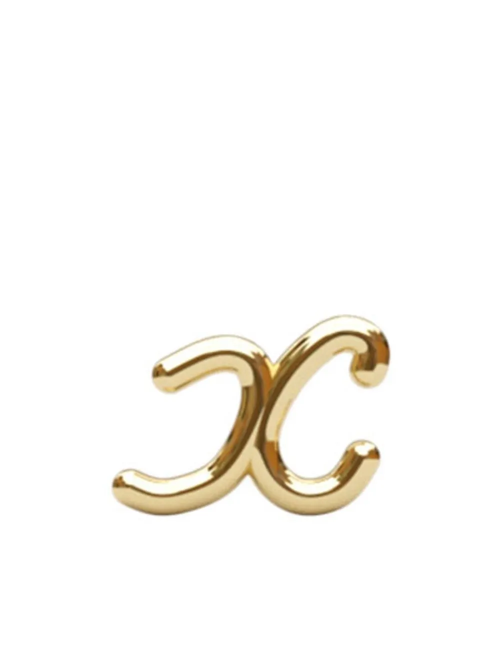 The Alkemistry Love Letter X Initial 18ct Yellow Gold Single Stud Earring