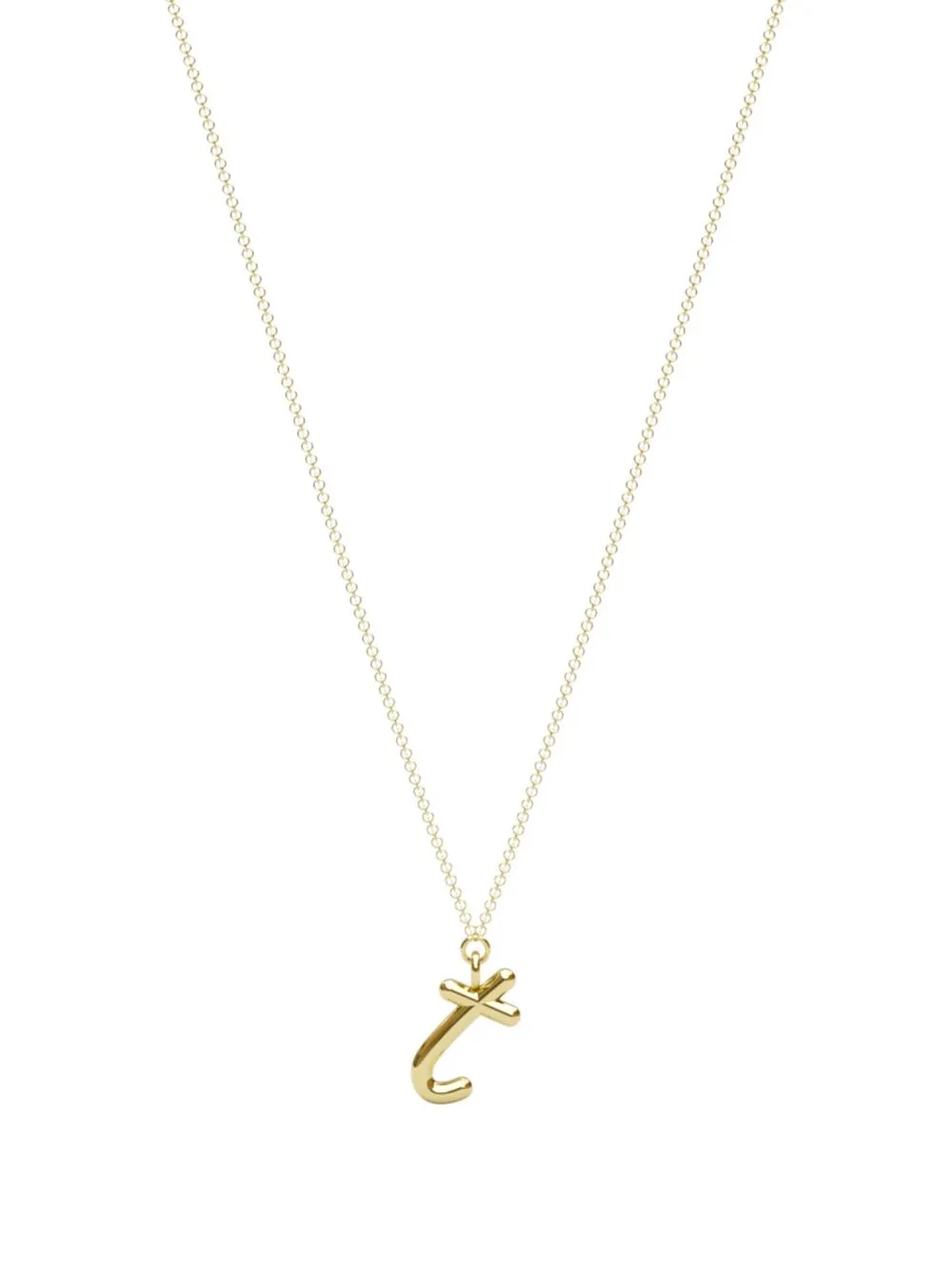 

THE ALKEMISTRY collar Love con letra T en oro amarillo de 18kt - Dorado