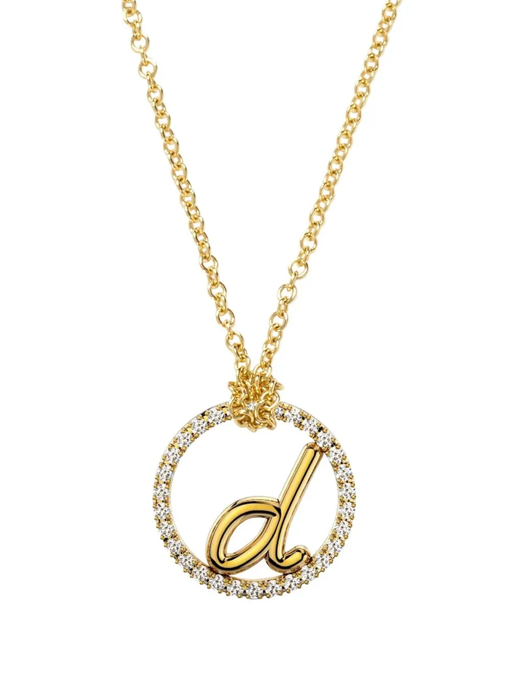 

THE ALKEMISTRY collar Love Letter en oro amarillo de 18kt con diamantes - Dorado