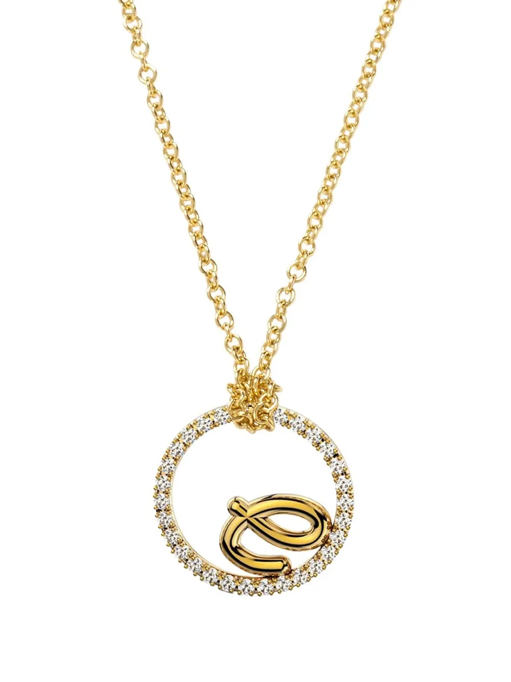 

THE ALKEMISTRY 18kt yellow gold Love Letter diamond necklace