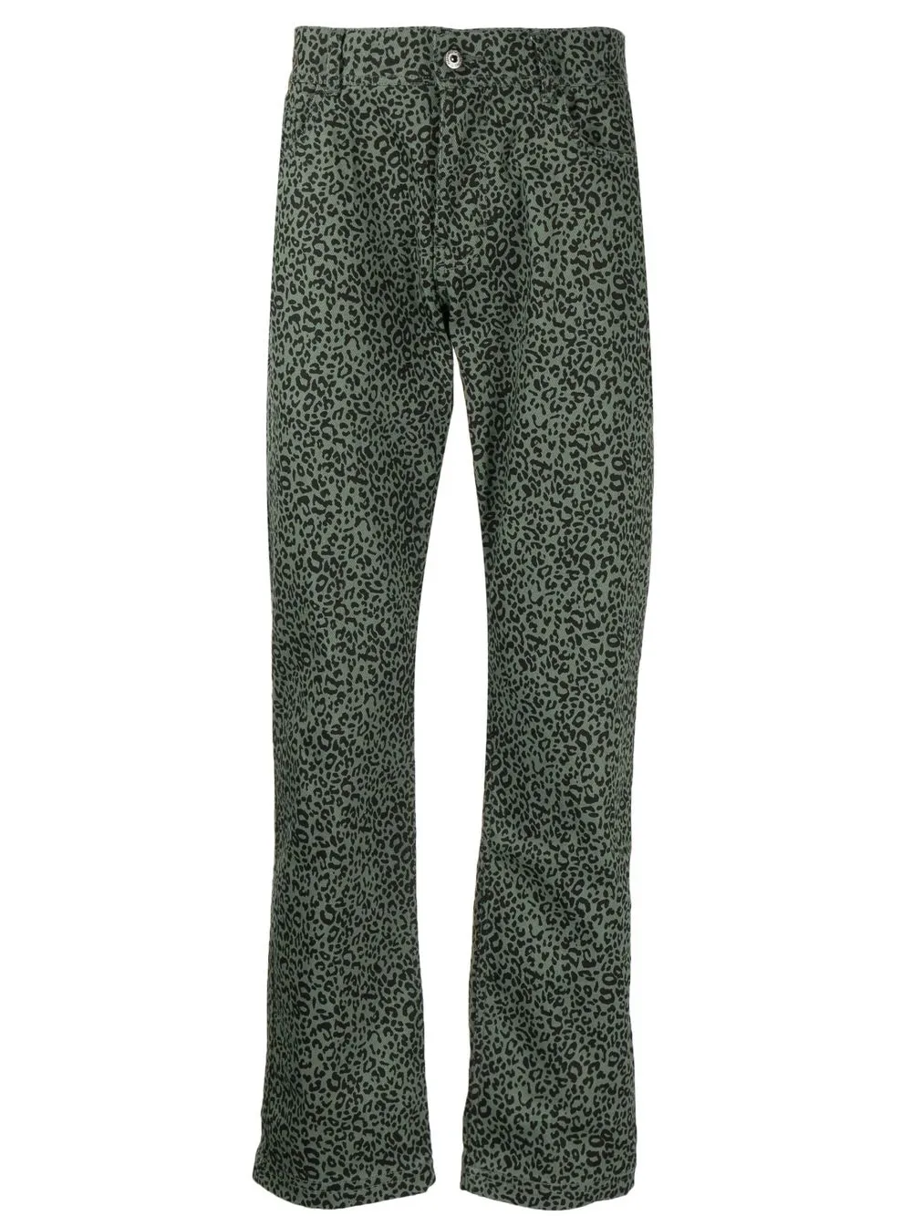 

Pleasures pantalones rectos con estampado de leopardo - Verde