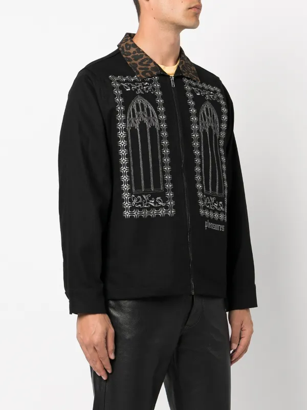 Pleasures Embroidered Shirt Jacket 