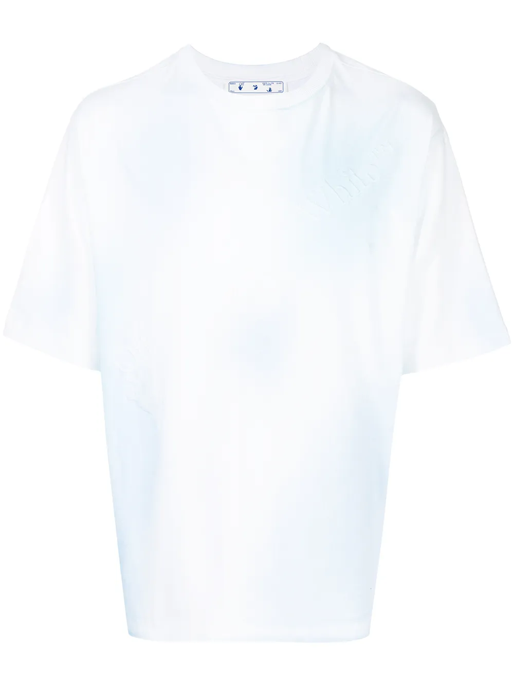 Off-White playera a cuadros con logo estampado - Azul