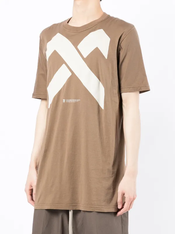 11 By Boris Bidjan Saberi ロゴ Tシャツ | ブラウン | FARFETCH JP