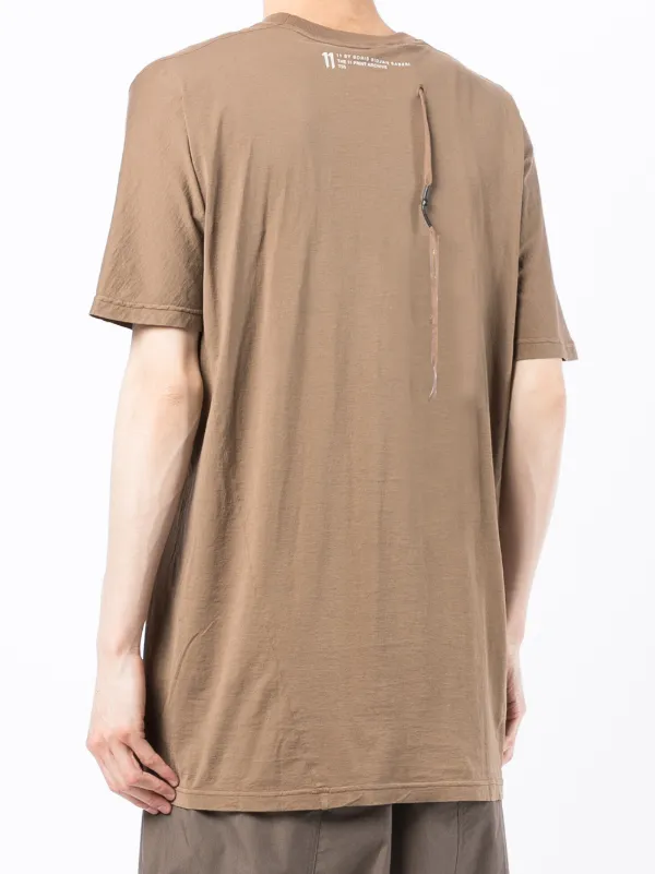 11 By Boris Bidjan Saberi ロゴ Tシャツ | ブラウン | FARFETCH JP