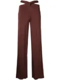 Marine Serre Cross-Waist Fluid trousers - Brown