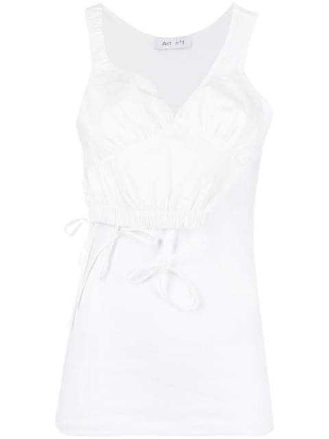 ACT Nº1 ruched-bust sleeveless top 