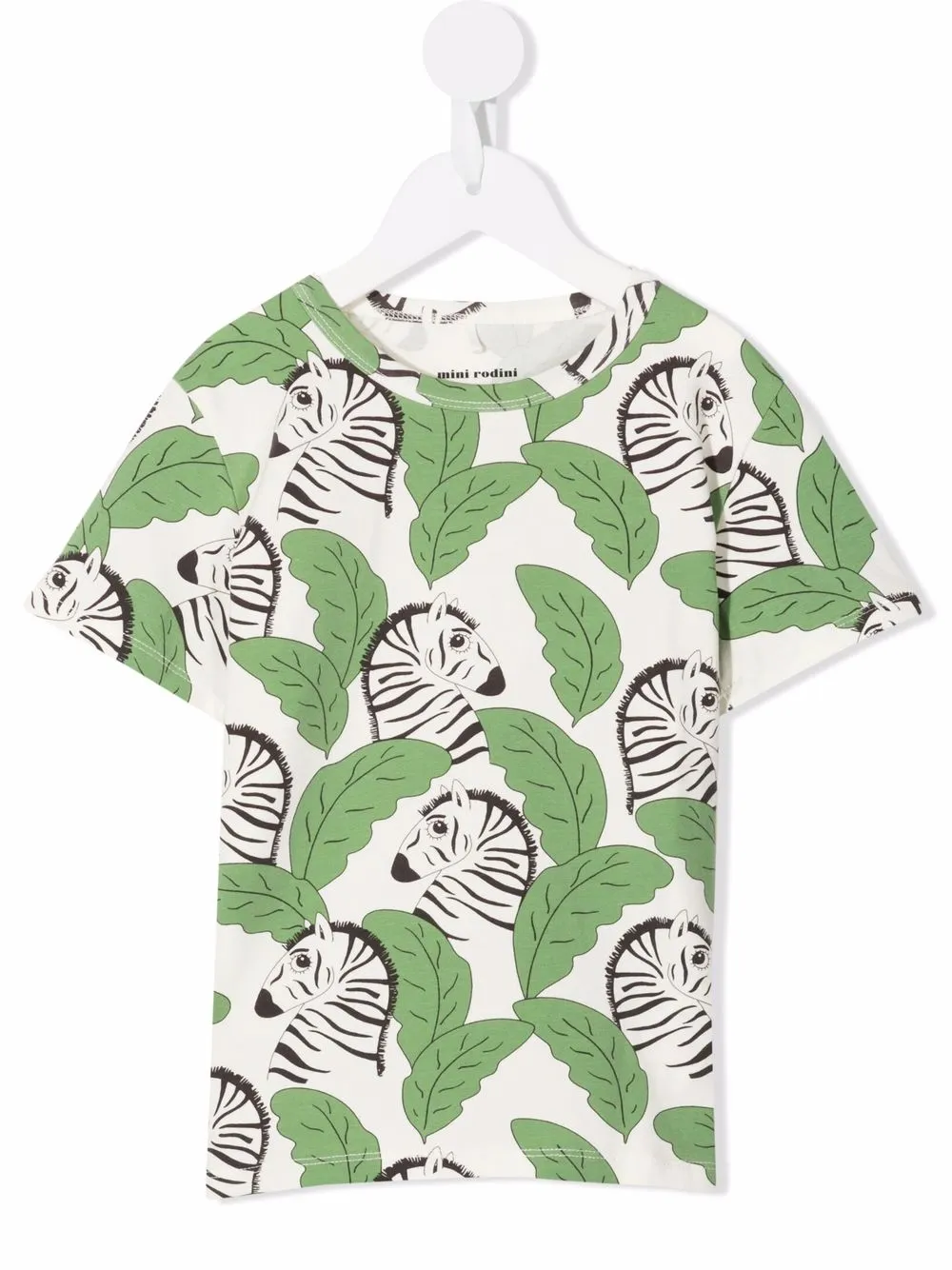 

Mini Rodini zebra-print short-sleeve T-shirt - Green