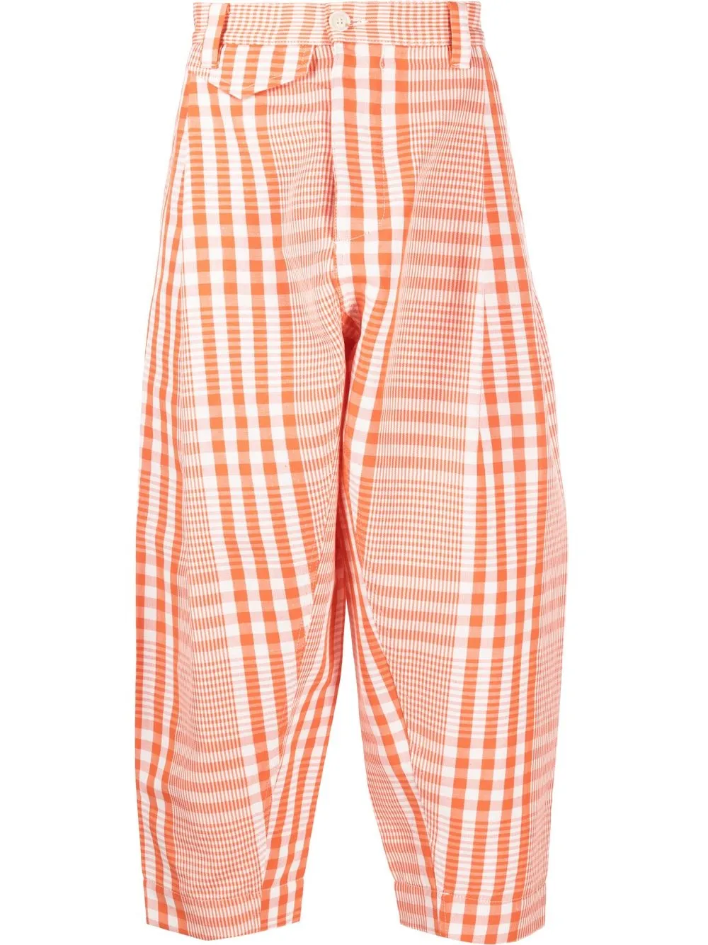 

Vivienne Westwood check-pattern cropped trousers - White